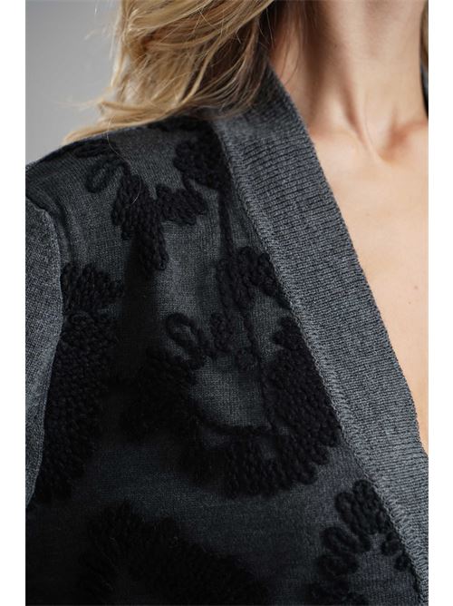 Cardigan in misto lana Simona Corsellini | A25CPCRE0101DARK GRAPHITE